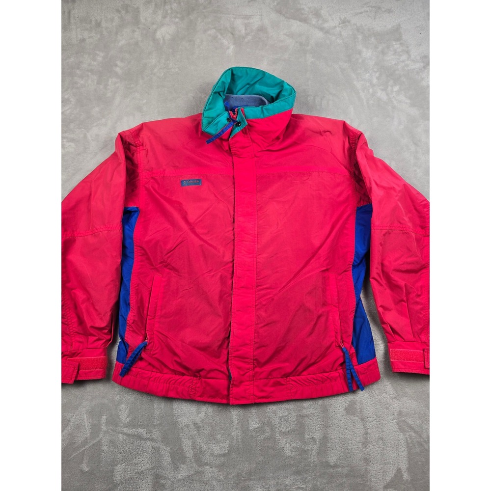 Vintage Columbia Sportswear Jacket Mens M Red Blue Green Radial Sleeve Bugaboo